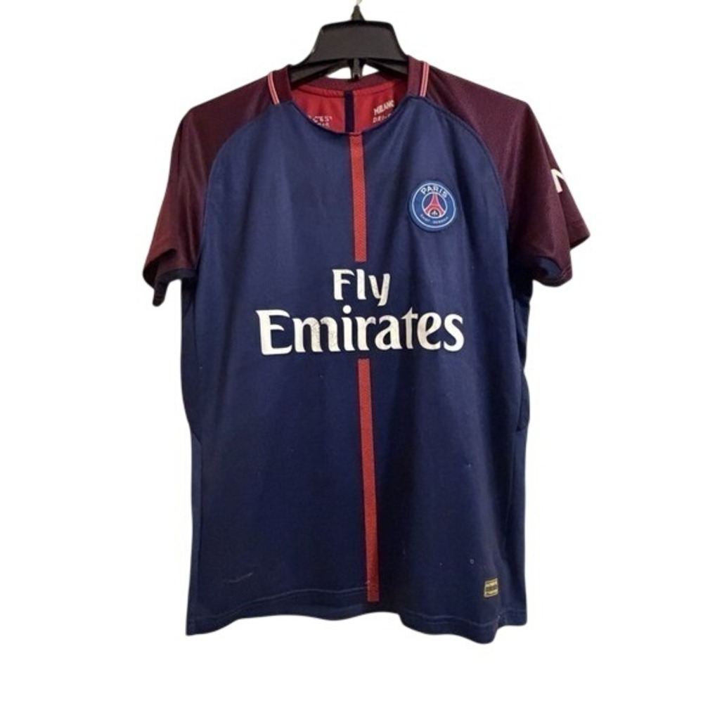PSG Jersey Mens S Navy Red Nike Paris‎ Saint-Germain Home Kit Fly Emirates